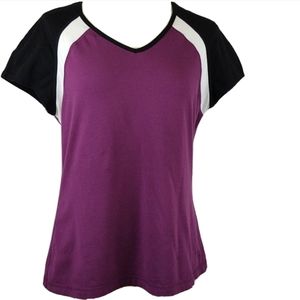 Danskin Now Short Sleeve V-Neck Top XL